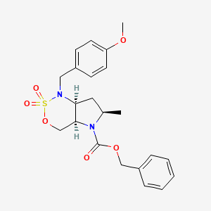 Benzyl (4aR,6R,7aS)-1-(4-methoxybenzyl)-6-methylhexahydro-5H-pyrrolo[3,2-d][1,2,3]oxathiazine-5-carboxylate 2,2-dioxide