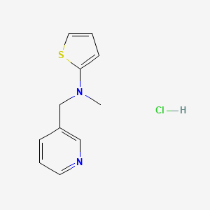 molecular formula C11H13ClN2S B15218564 N-Methyl-N-(pyridin-3-ylmethyl)thiophen-2-amine hydrochloride 