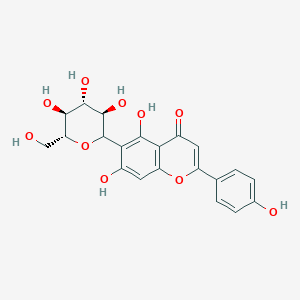 molecular formula C21H20O10 B15218607 5,7-Dihydroxy-2-(4-hydroxyphenyl)-6-((3R,4R,5S,6R)-3,4,5-trihydroxy-6-(hydroxymethyl)tetrahydro-2H-pyran-2-yl)-4H-chromen-4-one 