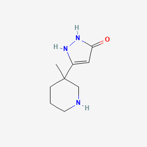 5-(3-Methylpiperidin-3-yl)-1H-pyrazol-3(2H)-one