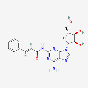 N-(6-Amino-9-((2R,3R,4S,5R)-3,4-dihydroxy-5-(hydroxymethyl)tetrahydrofuran-2-yl)-9H-purin-2-yl)cinnamamide