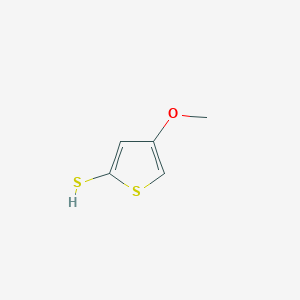 molecular formula C5H6OS2 B15218625 4-Methoxythiophene-2-thiol 