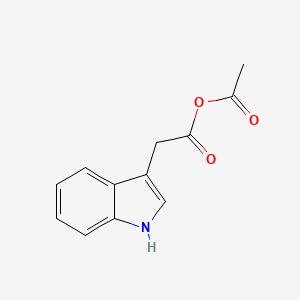 molecular formula C12H11NO3 B15218672 2-(1H-Indol-3-yl)acetic acetic anhydride 