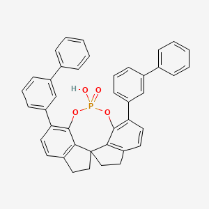 molecular formula C41H31O4P B15218704 12-hydroxy-1,10-bis(3-phenylphenyl)-4,5,6,7-tetrahydroiindeno[7,1-de:1',7'-fg][1,3,2]dioxaphosphocine 12-oxide 