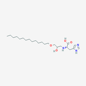 molecular formula C23H43N3O4 B15218723 N-[2-Hydroxy-3-(tetradecyloxy)propyl]-L-histidine CAS No. 738592-24-0