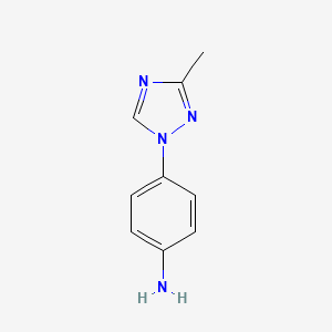 molecular formula C9H10N4 B1521873 4-(3-Methyl-1H-1,2,4-triazol-1-yl)aniline CAS No. 52739-51-2