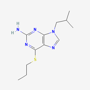 molecular formula C12H19N5S B15218737 9-(2-Methylpropyl)-6-propylsulfanylpurin-2-amine CAS No. 56964-85-3