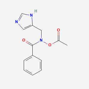 molecular formula C13H13N3O3 B15218743 N-(Acetyloxy)-N-[(1H-imidazol-5-yl)methyl]benzamide CAS No. 61548-91-2