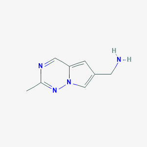 molecular formula C8H10N4 B15218752 (2-Methylpyrrolo[2,1-f][1,2,4]triazin-6-yl)methanamine 