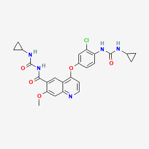 4-(3-Chloro-4-(3-cyclopropylureido)phenoxy)-N-(cyclopropylcarbamoyl)-7-methoxyquinoline-6-carboxamide