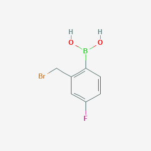 molecular formula C7H7BBrFO2 B1521876 (2-(Bromomethyl)-4-fluorophenyl)boronic acid CAS No. 850568-01-3