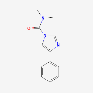 molecular formula C12H13N3O B15218788 n,n-Dimethyl-4-phenyl-1h-imidazole-1-carboxamide CAS No. 73462-95-0