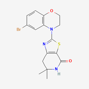 molecular formula C16H16BrN3O2S B1521880 2-(6-Bromo-2H-benzo[b][1,4]oxazin-4(3H)-yl)-6,6-dimethyl-6,7-dihydrothiazolo[5,4-c]pyridin-4(5H)-one CAS No. 1000793-42-9