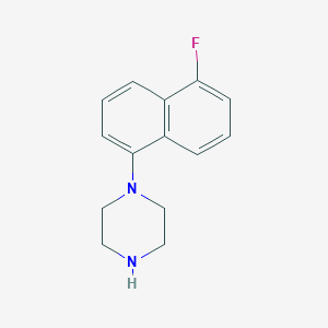 molecular formula C14H15FN2 B15218822 1-(5-Fluoronaphthalen-1-yl)piperazine 