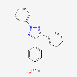 molecular formula C21H15N3O B15218825 4-(2,5-Diphenyl-2H-1,2,3-triazol-4-yl)benzaldehyde CAS No. 61310-00-7