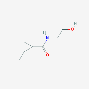 molecular formula C7H13NO2 B15218837 N-(2-hydroxyethyl)-2-methylcyclopropane-1-carboxamide 