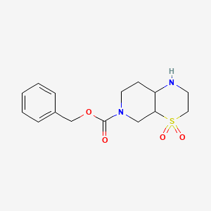 molecular formula C15H20N2O4S B15218865 Benzyl octahydro-6H-pyrido[3,4-b][1,4]thiazine-6-carboxylate 4,4-dioxide 