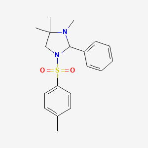 molecular formula C19H24N2O2S B15218879 3,4,4-Trimethyl-1-(4-methylbenzene-1-sulfonyl)-2-phenylimidazolidine CAS No. 88939-53-1