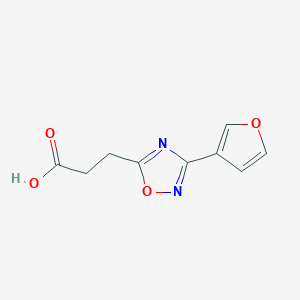 molecular formula C9H8N2O4 B1521891 3-[3-(Furan-3-yl)-1,2,4-oxadiazol-5-yl]propanoic acid CAS No. 1333951-08-8