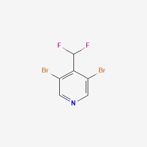 molecular formula C6H3Br2F2N B15218944 3,5-Dibromo-4-(difluoromethyl)pyridine 