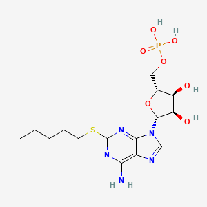 5'-Adenylic acid, 2-(pentylthio)-