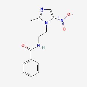 molecular formula C13H14N4O3 B15218967 N-(2-(2-Methyl-5-nitro-1H-imidazol-1-yl)ethyl)benzamide CAS No. 55455-18-0