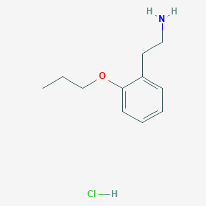 molecular formula C11H18ClNO B1521897 [2-(2-Propoxyphenyl)ethyl]amine hydrochloride CAS No. 1201633-42-2