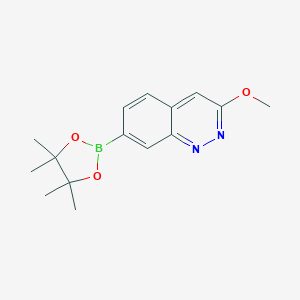 molecular formula C15H19BN2O3 B15219001 3-Methoxy-7-(4,4,5,5-tetramethyl-1,3,2-dioxaborolan-2-yl)cinnoline 