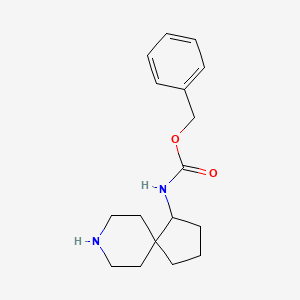 molecular formula C17H24N2O2 B15219017 Benzyl (8-azaspiro[4.5]decan-1-yl)carbamate 