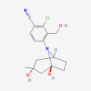 2-Chloro-4-((1S,3R,5S)-1,3-dihydroxy-3-methyl-8-azabicyclo[3.2.1]octan-8-yl)-3-(hydroxymethyl)benzonitrile