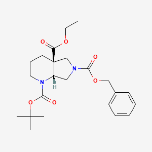 (4AS,7aR)-6-benzyl 1-tert-butyl 4a-ethyl hexahydro-1H-pyrrolo[3,4-b]pyridine-1,4a,6(2H)-tricarboxylate