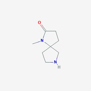 molecular formula C8H14N2O B15219088 1-Methyl-1,7-diazaspiro[4.4]nonan-2-one 