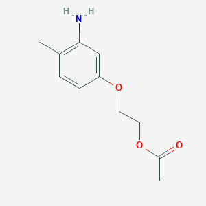 molecular formula C11H15NO3 B15219097 2-(3-Amino-4-methylphenoxy)ethyl acetate 