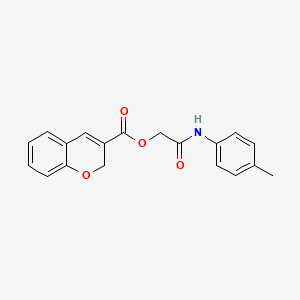 molecular formula C19H17NO4 B15219101 2-Oxo-2-(p-tolylamino)ethyl 2H-chromene-3-carboxylate 