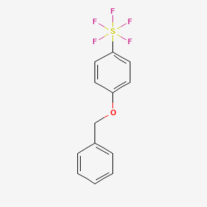 molecular formula C13H11F5OS B1521911 1-Benzyloxy-4-(pentafluorosulfanyl)benzene CAS No. 1126968-88-4