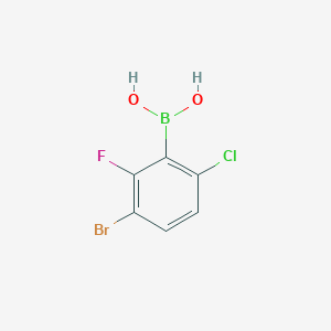 molecular formula C6H4BBrClFO2 B1521913 3-Bromo-6-chloro-2-fluorophenylboronic acid CAS No. 1451393-00-2