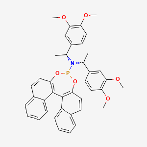 N,N-bis[(1R)-1-(3,4-dimethoxyphenyl)ethyl]-12,14-dioxa-13-phosphapentacyclo[13.8.0.02,11.03,8.018,23]tricosa-1(15),2(11),3,5,7,9,16,18,20,22-decaen-13-amine