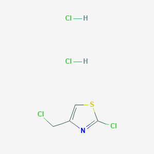 molecular formula C4H5Cl4NS B15219146 2-Chloro-4-(chloromethyl)thiazole dihydrochloride 