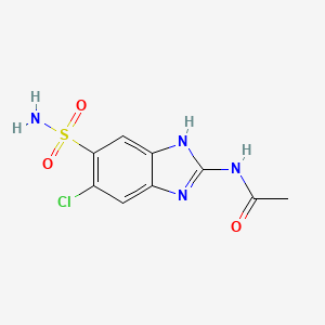 N-(5-chloro-6-sulfamoyl-1H-benzimidazol-2-yl)acetamide