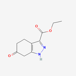 molecular formula C10H12N2O3 B15219159 Ethyl 6-oxo-4,5,6,7-tetrahydro-1H-indazole-3-carboxylate 