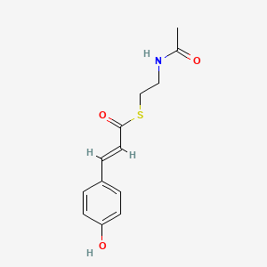 molecular formula C13H15NO3S B15219175 (E)-S-(2-Acetamidoethyl) 3-(4-hydroxyphenyl)prop-2-enethioate 