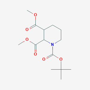 molecular formula C14H23NO6 B15219213 1-(tert-Butyl) 2,3-dimethyl piperidine-1,2,3-tricarboxylate 