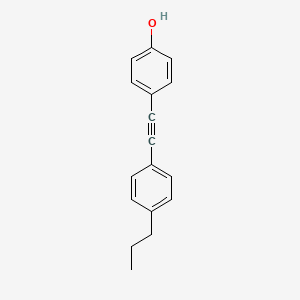 molecular formula C17H16O B15219217 4-((4-Propylphenyl)ethynyl)phenol 