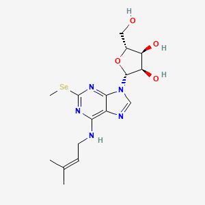 (2R,3S,4R,5R)-2-(hydroxymethyl)-5-[6-(3-methylbut-2-enylamino)-2-methylselanylpurin-9-yl]oxolane-3,4-diol