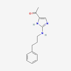 1-{2-[(3-Phenylpropyl)amino]-1H-imidazol-5-yl}ethan-1-one