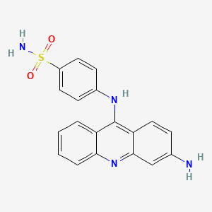 molecular formula C19H16N4O2S B15219251 Benzenesulfonamide, 4-((3-amino-9-acridinyl)amino)- CAS No. 76015-23-1