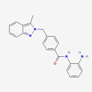 molecular formula C22H20N4O B15219270 n-(2-Aminophenyl)-4-((3-methyl-2h-indazol-2-yl)methyl)benzamide CAS No. 920314-79-0