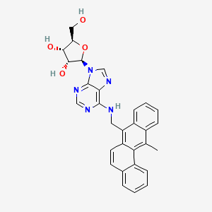 (2R,3S,4R,5R)-2-(Hydroxymethyl)-5-(6-(((12-methyltetraphen-7-yl)methyl)amino)-9H-purin-9-yl)tetrahydrofuran-3,4-diol