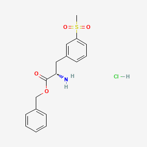 molecular formula C17H20ClNO4S B1521928 (S)-Benzyl 2-amino-3-(3-(methylsulfonyl)phenyl)propanoate hydrochloride CAS No. 1194550-59-8
