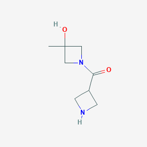 molecular formula C8H14N2O2 B15219317 Azetidin-3-yl(3-hydroxy-3-methylazetidin-1-yl)methanone 